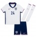 England Cole Palmer #24 Replica Home Minikit Euro 2024 Short Sleeve (+ pants)